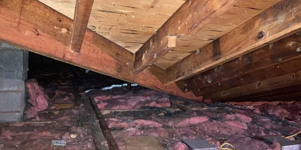 Mold discovered in a Solon, Ohio attic